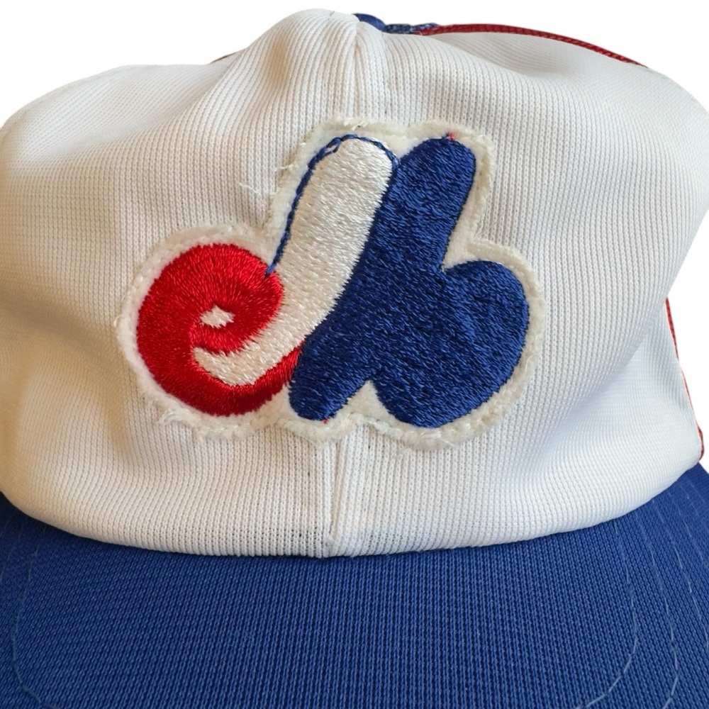 Vintage Memorabilia Montreal Expos trucker hat red, blue, white, O/S - Picture 2 of 9
